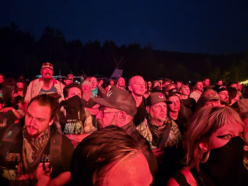 A packed crowd